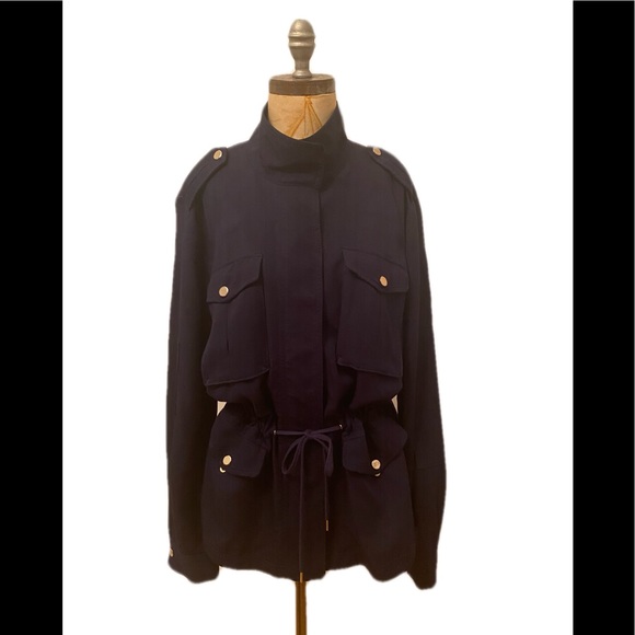 White House black Market military style light jacket. - Picture 2 of 5